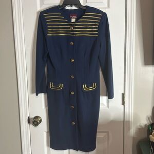 Vintage Halmode Petites Long Sleeve dress - Size 10